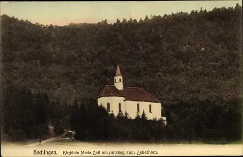 Ak Hechingen in Baden Württemberg, Kirchlein Maria Zell, Aufstieg zum Zellerheim