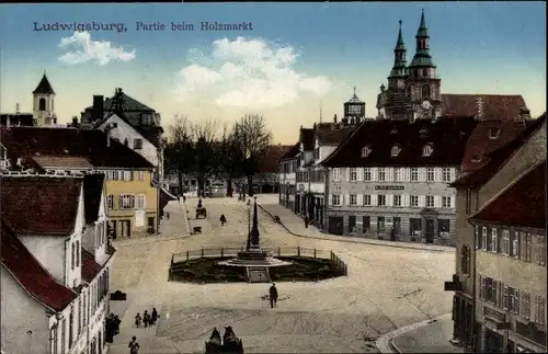 Ak Ludwigsburg in Baden Württemberg, Holzmarkt