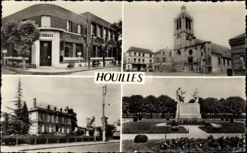 Ak Houilles Yvelines, Monument, Poste