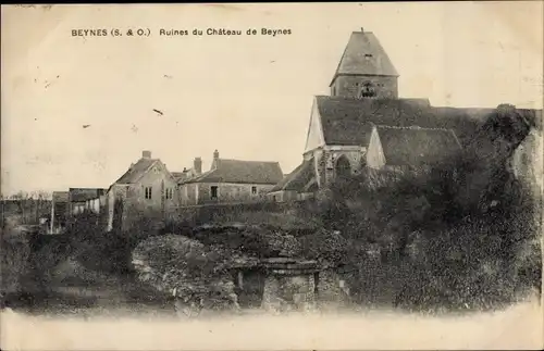 Ak Beynes Yvelines, Ruines du Chateau
