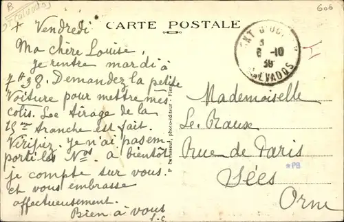 Ak Pont d Ouilly Calvados, Vue generale prise de la Mairie