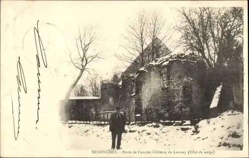 Ak Senonches Eure et Loir, Porte de l'ancien Chateau de Launay