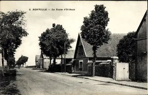 Ak Bonville Eure et Loir, La Route d'Orleans