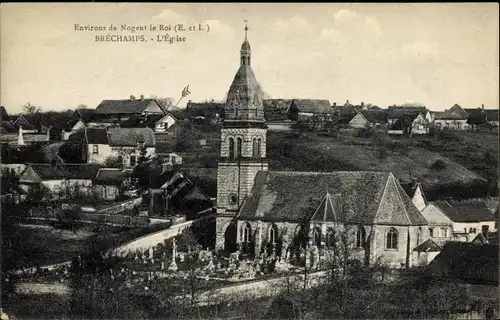 Ak Brechamps Eure et Loir, L'Eglise