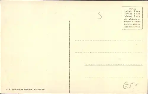 Ak Sundborn Schweden, Stadtpartie