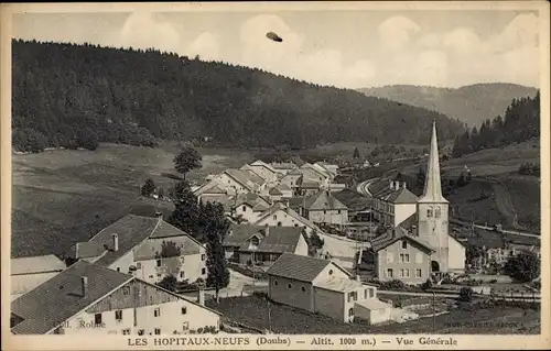 Ak Les Hôpitaux Neufs Doubs, Vue Generale