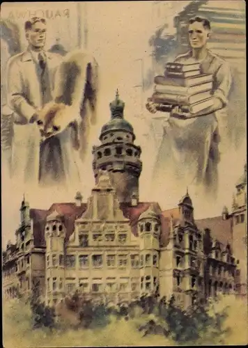 Künstler Ak Leipzig, Erste Leipziger Friedensmesse 1946