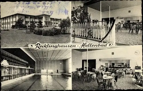 Ak Recklinghausen im Ruhrgebiet, Hallenbad