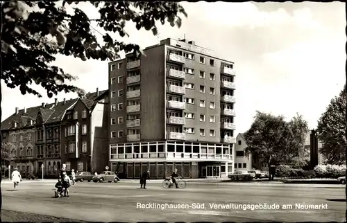 Ak Recklinghausen im Ruhrgebiet, Verwaltungsgebäude am Neumarkt