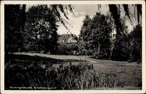 Ak Recklinghausen im Ruhrgebiet, Hindenburgpark