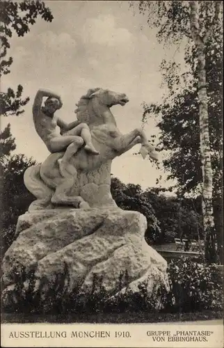 Ak München Bayern, Ausstellung 1910, Gruppe Phantasie von Ebbinghaus