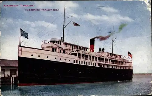 Ak Dampfschiff Carolina, Goodrich Transit Co.