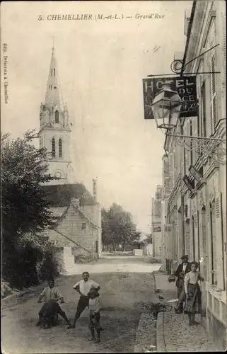 Ak Chemellier Maine et Loire, Grande Rue
