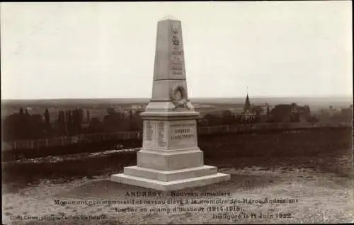 Ak Andresy Yvelines, Monument commemoratif et caveau eleve a la memoire des Heros Andresiens