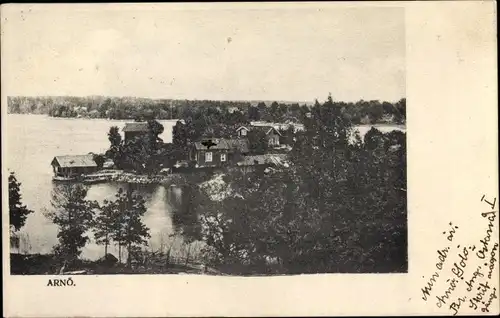 Ak Arnö Schweden, Blick auf den Ort