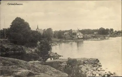 Ak Grisslehamn Schweden, Blick auf den Ort