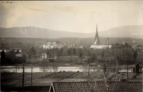 Foto Ak Falun Schweden, Blick auf den Ort