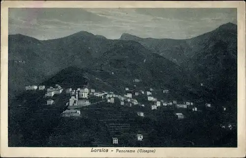 Ak Lorsica Genova Genua Ligurien, Panorama Cicagna