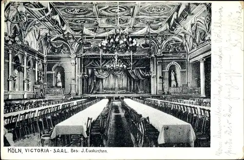 Ak Köln am Rhein, Victoria Saal, Innenansicht