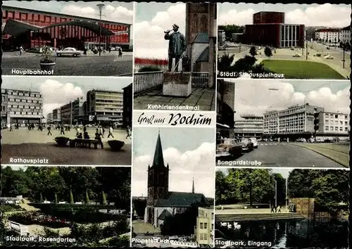 10 alte Ansichtskarten Bochum im Ruhrgebiet, verschiedene Ansichten