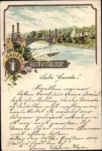 Litho München, Prinzregentenbrücke