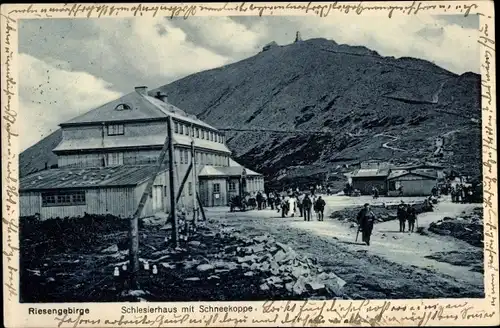 Ak Karpacz Krummhübel Schlesien, Dom Śląski, Schlesierhaus, Schneekoppe