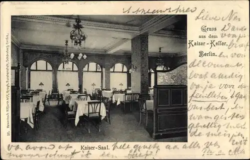 Ak Berlin Mitte, Kaiserkeller, Kaisersaal, Innenansicht