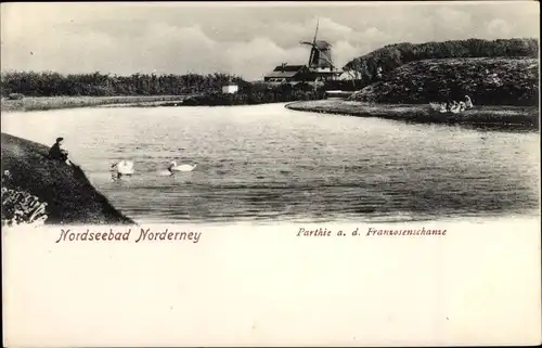 Ak Norderney in Ostfriesland, Partie an der Franzosenschanze