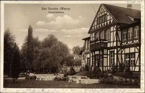 Ak Bad Sooden an der Werra, Kurmittelhaus, Fachwerkhaus