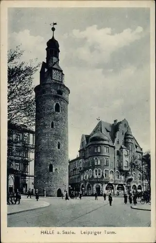 Ak Halle an der Saale, Leipziger Turm
