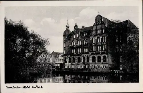 Ak Neumünster in Holstein, Am Teich