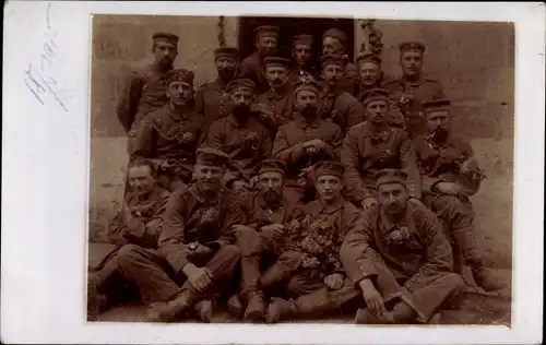 Foto Ak Deutsche Soldaten im Kaiserreich, Gruppenbild