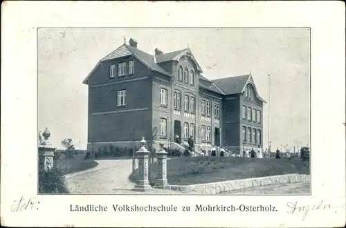 Ak Mohrkirch Osterholz in Schleswig Holstein, Ländliche Volksschule