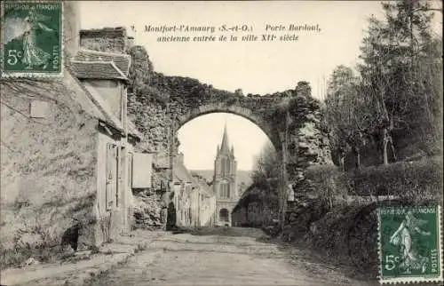 Ak Montfort l'Amaury Yvelines, Porte Bardoul, ancienne entree de la ville