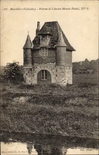 Ak Beauvilliers Calvados, Poterne de l'Ancien Manoir Feodal