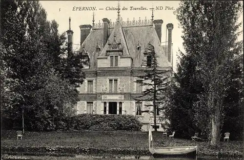 Ak Epernon Eure et Loir, Chateau des Tourelles