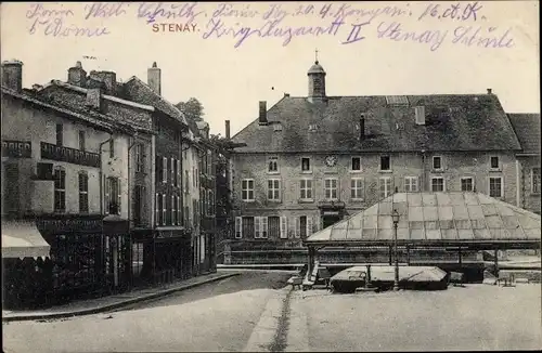 Ak Stenay Lothringen Meuse, Ortspartie