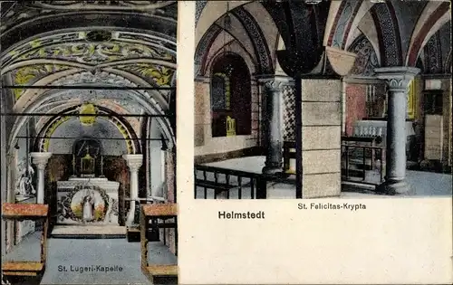 Ak Helmstedt in Niedersachsen, St. Lugeri Kapelle, St. Felicitas Krypta