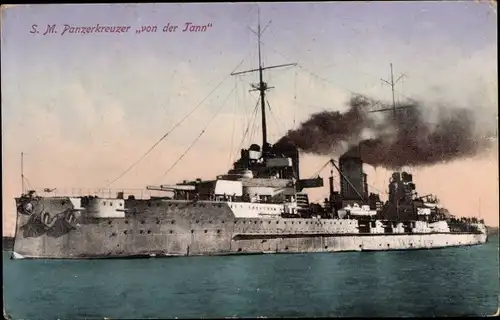 Ak Deutsches Kriegsschiff SMS von der Tann, Panzerkreuzer