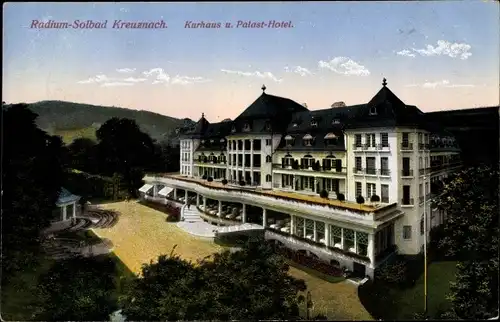 Ak Bad Kreuznach in Rheinland Pfalz, Kurhaus und Palast Hotel