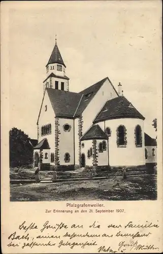 Ak Pfalzgrafenweiler im Nordschwarzwald, Kirche