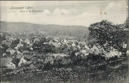 Ak Lauenstein in Salzhemmendorf in Niedersachsen, Panorama von der Ziegenbuche