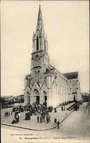 Ak Beaupréau Maine et Loire, Eglise Saint Martin