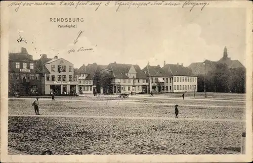 Ak Rendsburg in Schleswig Holstein, Paradeplatz