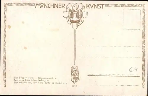 Künstler Ak Erlang, Nürnberg, Meistersinger Hans Sachs, Schuster