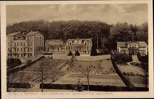 Ak Gremsmühlen Malente in Ostholstein, Hotel Pension Cäcilienruhe mit Dependance Waldheim