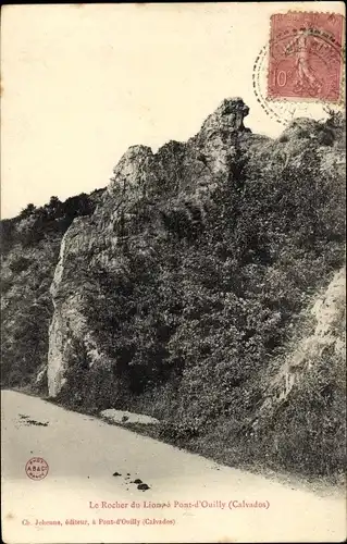 Ak Pont d Ouilly Calvados, Le Rocher du Lion