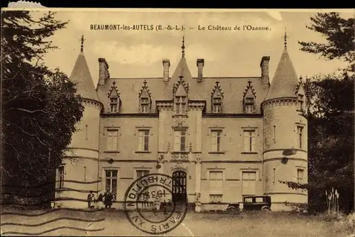 Ak Beaumont les Autels Eure et Loir, Le Chateau de l'Ozanne