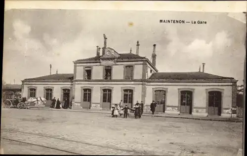 Ak Maintenon Eure et Loir, La Gare