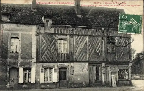 Ak Blevy Eure et Loir, Maison du XV siecle